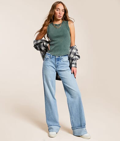 Flying Monkey Baggy Low Rise Wide Leg Stretch Cuffed Jean misc detail 2 view