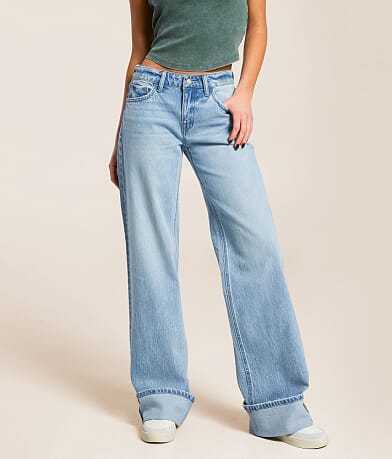 Flying Monkey Baggy Low Rise Wide Leg Stretch Cuffed Jean front view