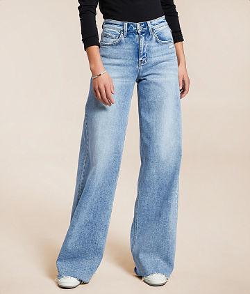 Baggy Low Rise Wide Leg Stretch Cuffed Jean