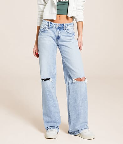 Flying Monkey Baggy Low Rise Wide Leg Stretch Jean front view