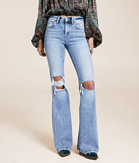 Mid-Rise Flare Stretch Jean