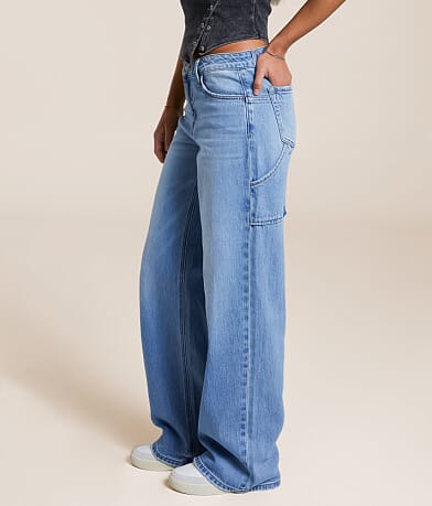 Flying Monkey Baggy Wide Leg Stretch Jean front view