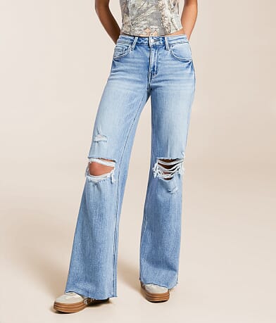 Flying Monkey Mid-Rise Wide Leg Stretch Jean front view
