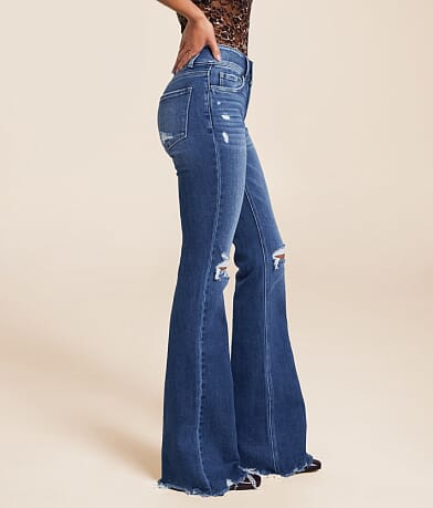 Flying Monkey Mid-Rise Flare Stretch Jean full left side view