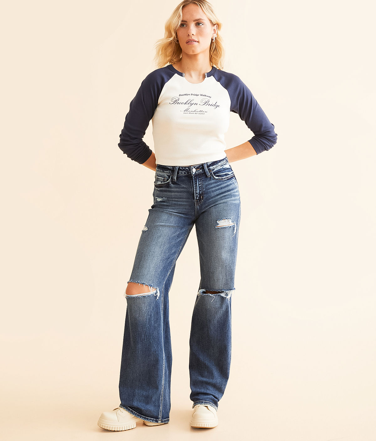Flying Monkey Baggy Wide Leg Stretch Jean — Benefactor by Buckle