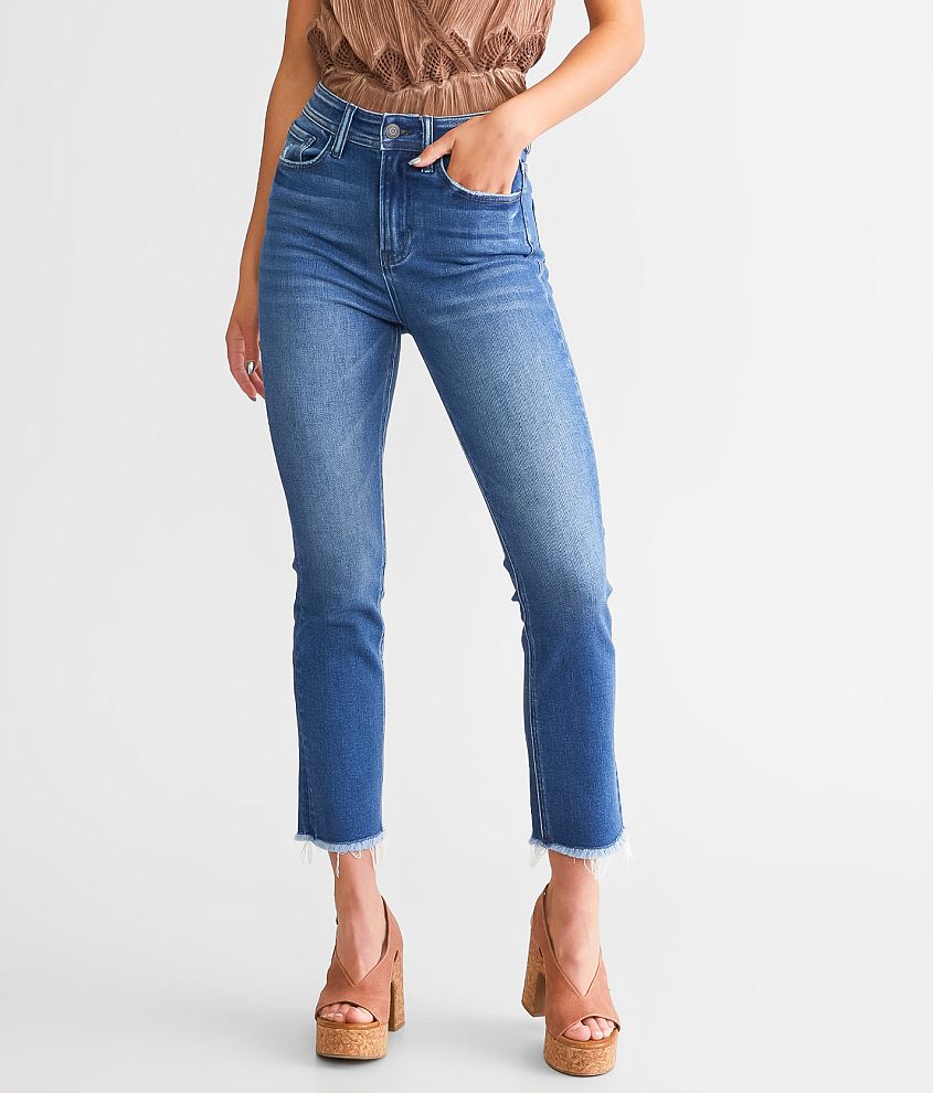 Flying Monkey High Rise Cropped Straight Stretch Jean front view