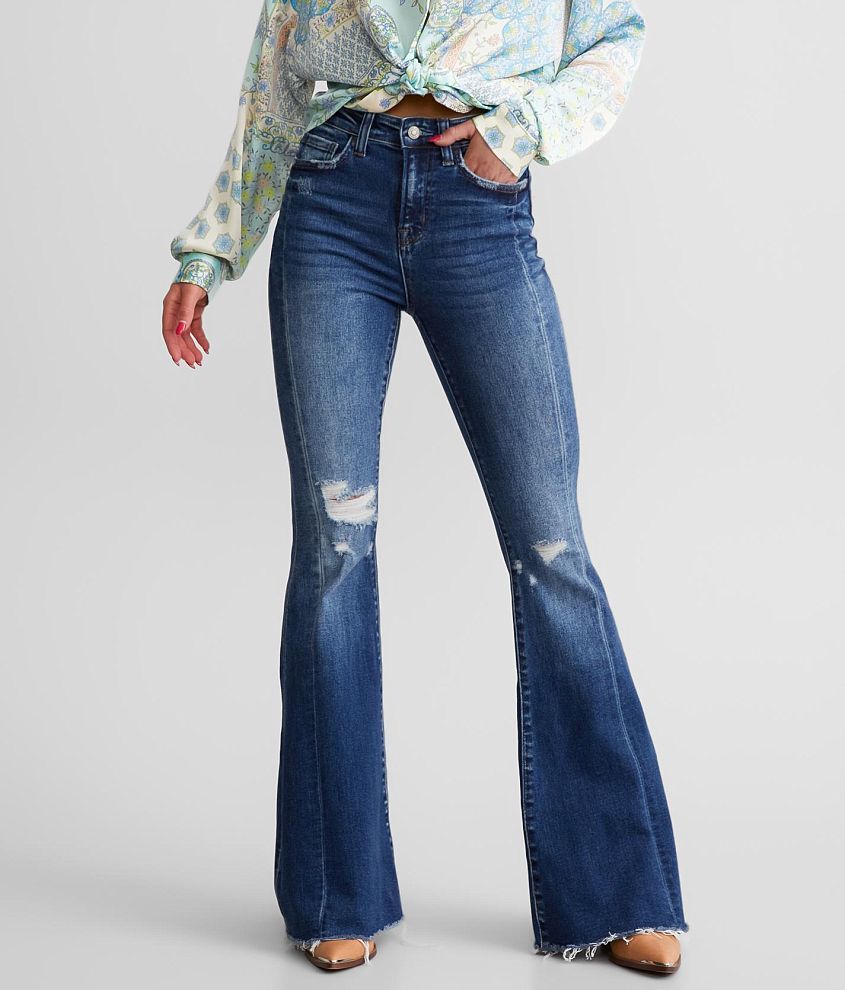 Flying Monkey High Rise Flare Stretch Jean front view