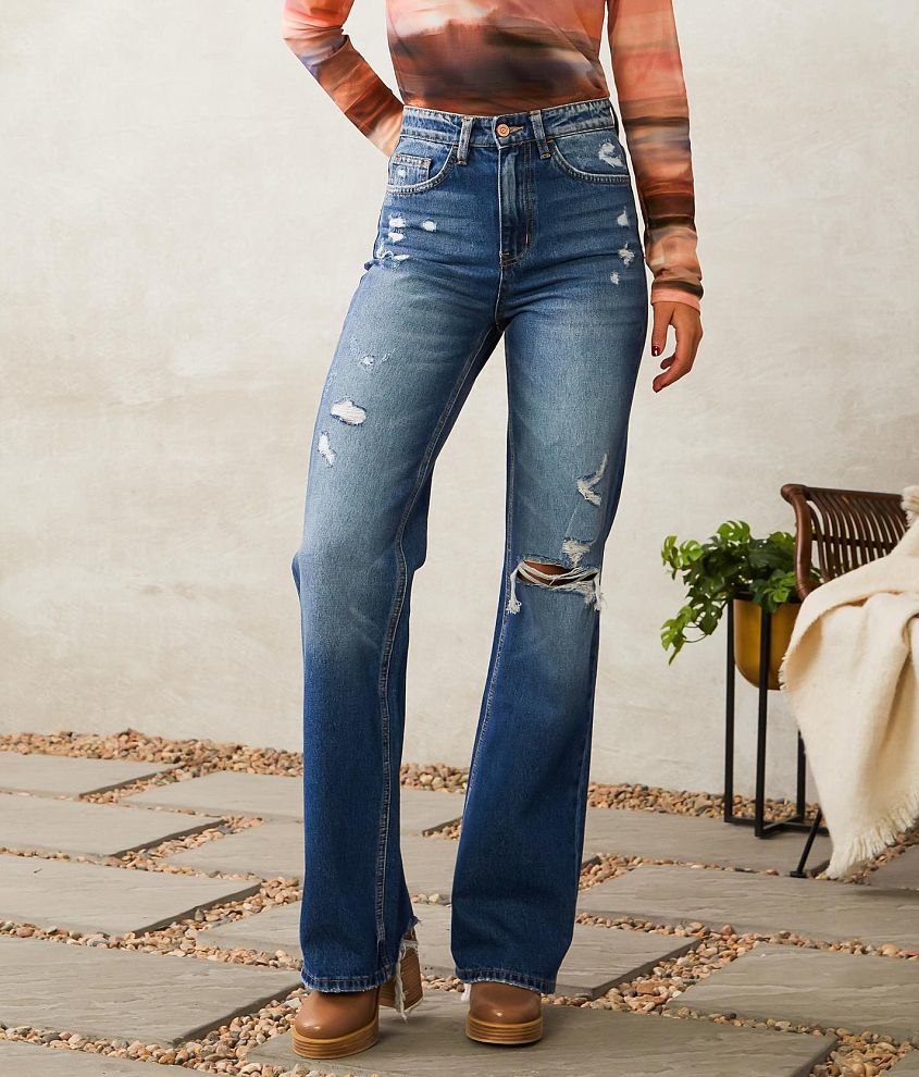 Flying Monkey Ultra High Rise Wide Leg Jean front view