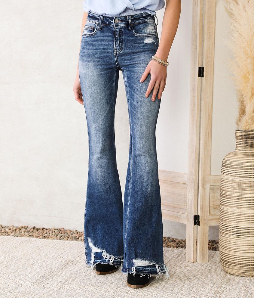 Flying Monkey Mid-Rise Flare Stretch Jean front view