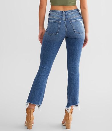 Flying Monkey Mid-Rise Cropped Flare Stretch Jean back view