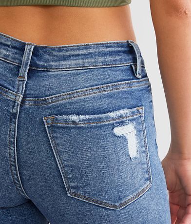Flying Monkey Mid-Rise Cropped Flare Stretch Jean back pocket view