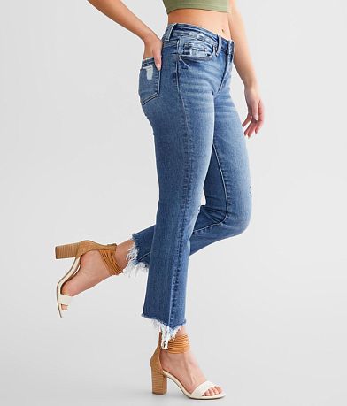 Flying Monkey Mid-Rise Cropped Flare Stretch Jean full right side view