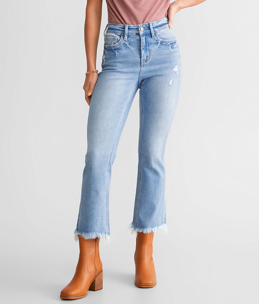 Flying Monkey High Rise Cropped Flare Stretch Jean