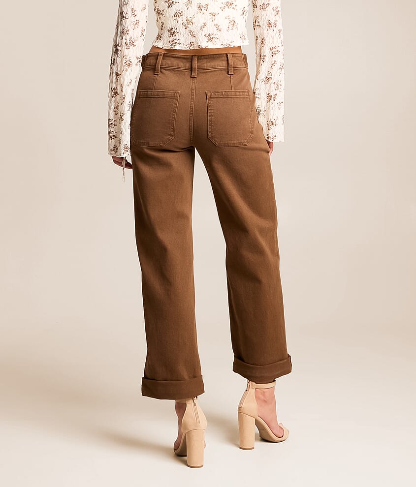High Rise Wide Leg Stretch Cuffed Jean thumbnail 4