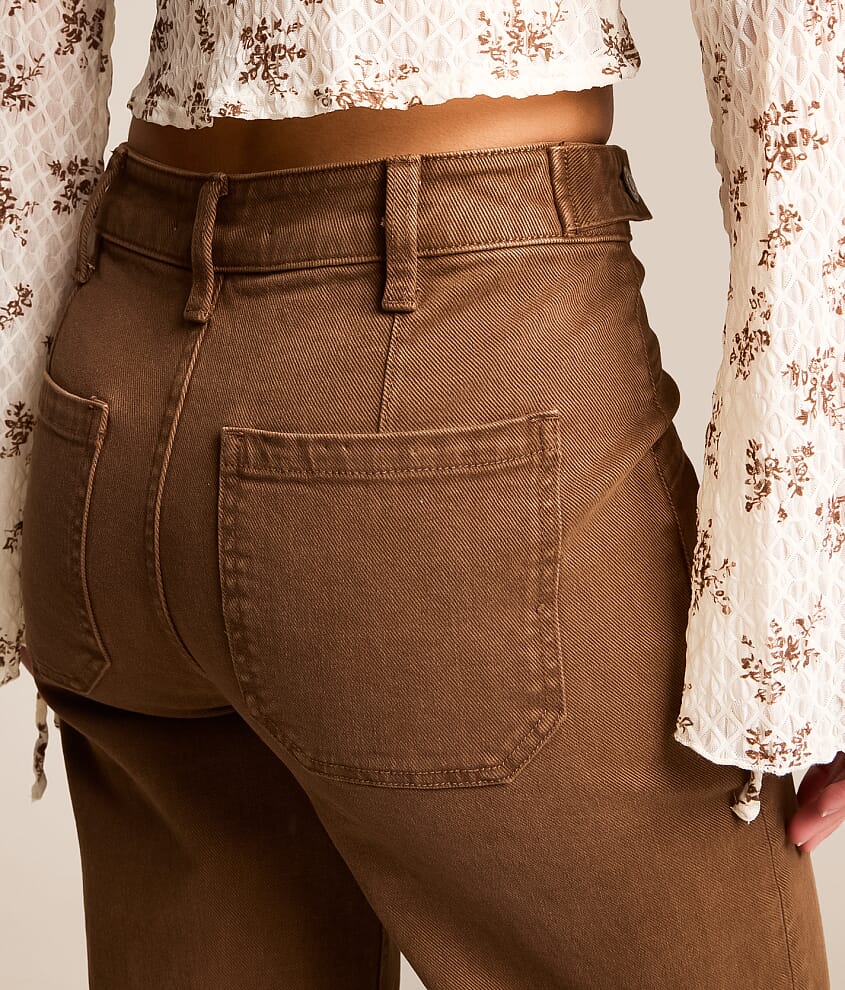 High Rise Wide Leg Stretch Cuffed Jean thumbnail 5
