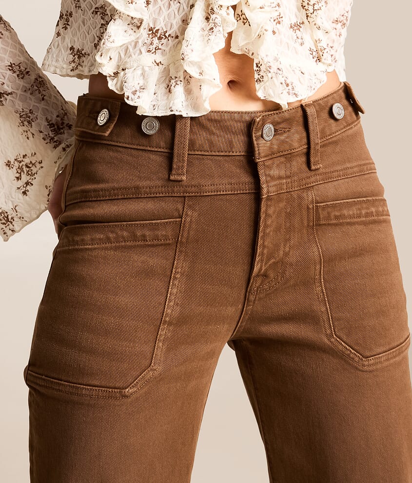 High Rise Wide Leg Stretch Cuffed Jean thumbnail 6