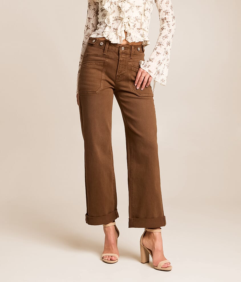 High Rise Wide Leg Stretch Cuffed Jean thumbnail 2