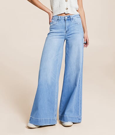 Flying Monkey High Rise Ultra Wide Leg Stretch Jean front view