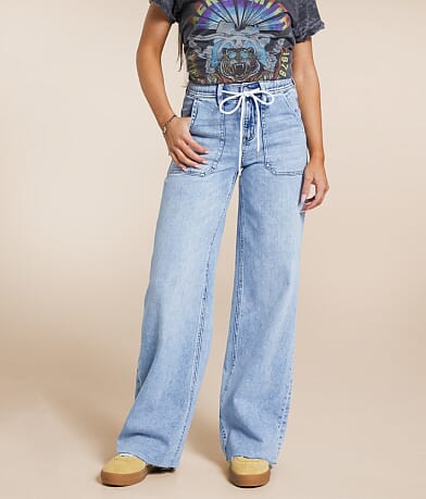 Flying Monkey High Rise Wide Leg Stretch Jean front view