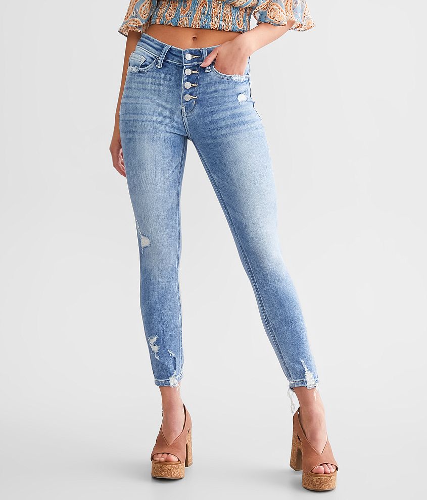 VERVET High Rise Ankle Skinny Stretch Jean front view