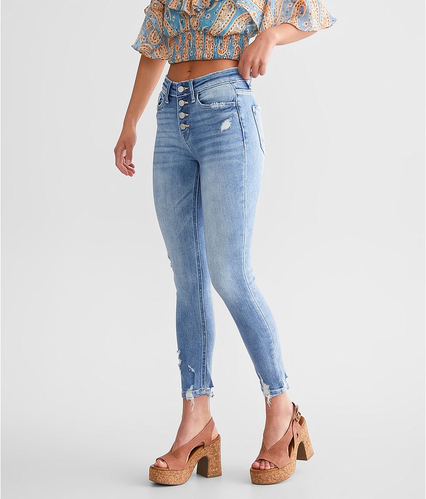 High Rise Ankle Skinny Stretch Jean