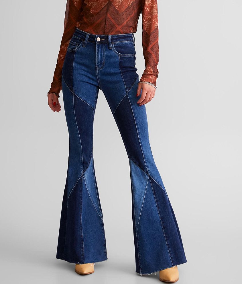 VERVET High Rise Pieced Super Flare Stretch Jean front view