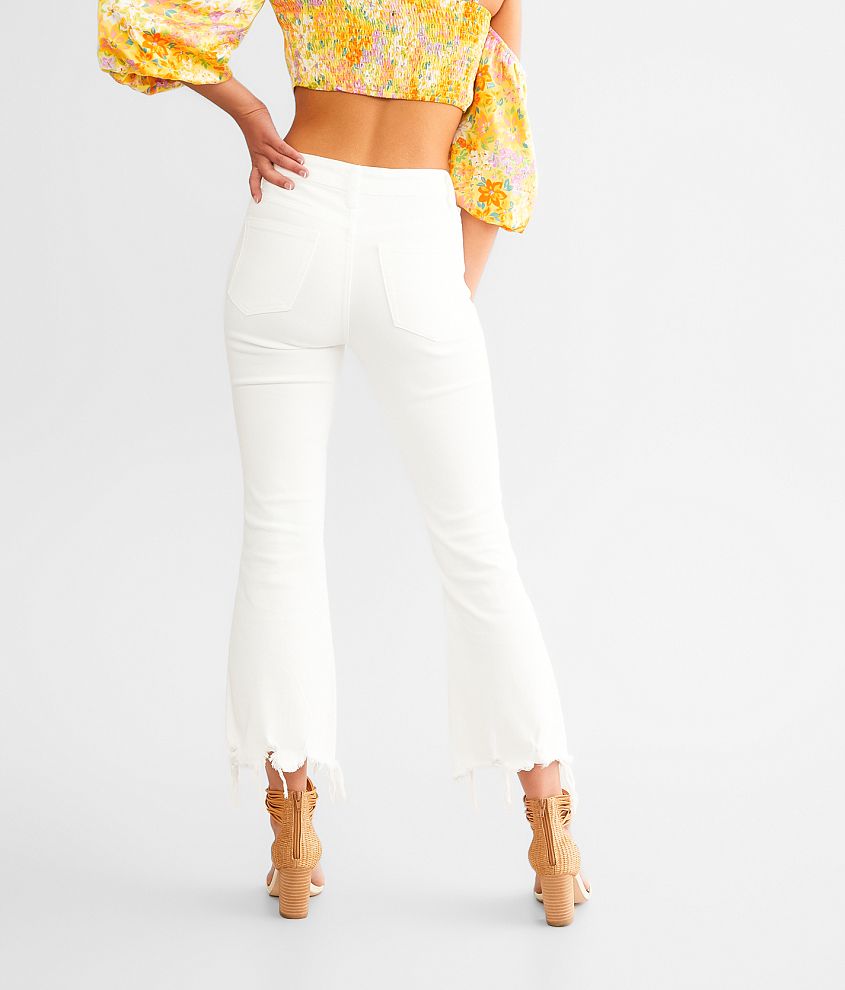 High Rise Cropped Flare Stretch Jean