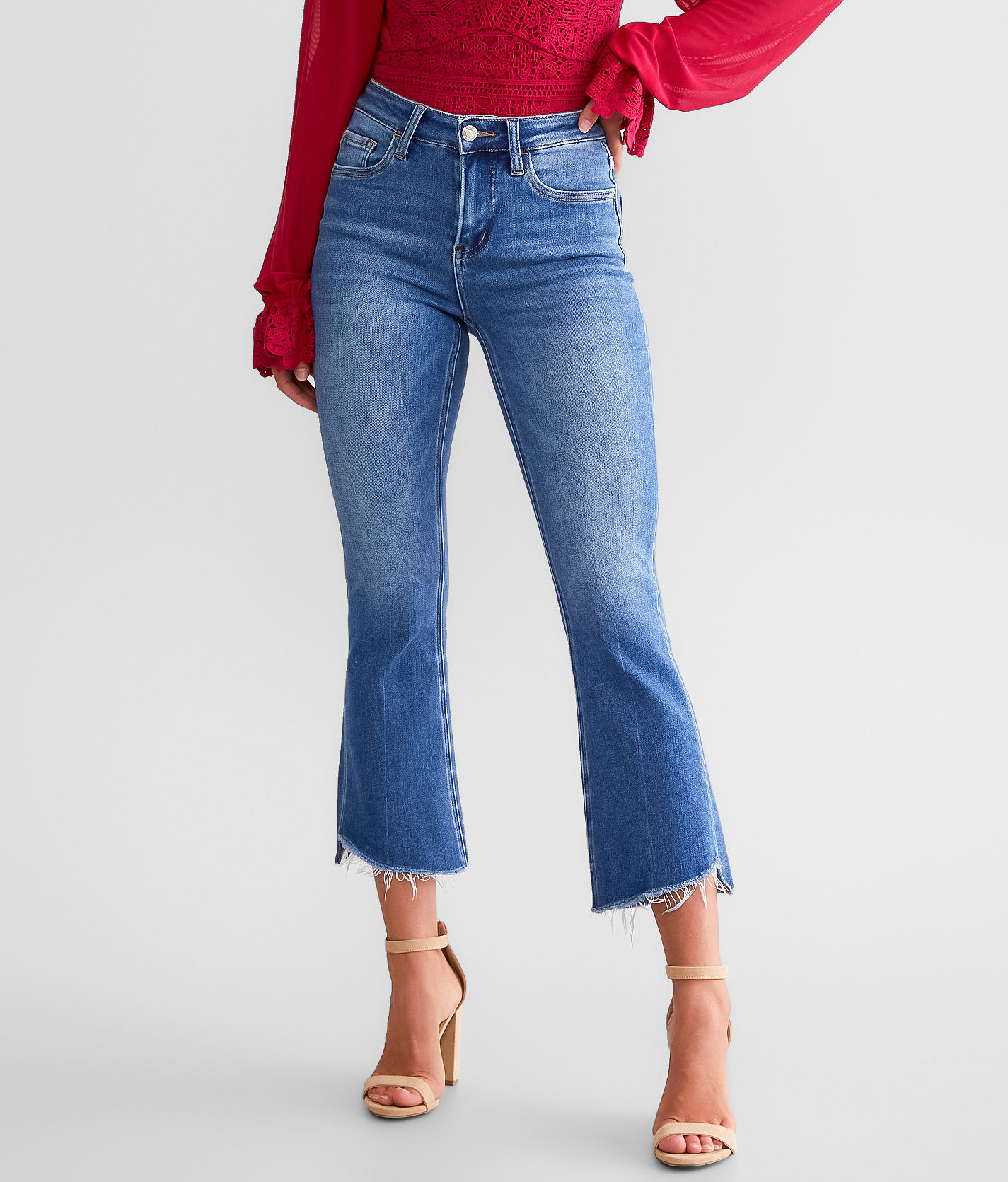 VERVET High Rise Cropped Flare Stretch Jean - Women's Jeans in