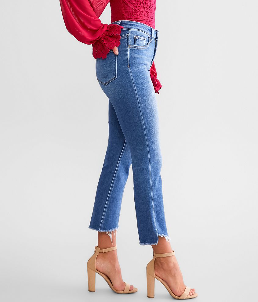 VERVET High Rise Cropped Flare Stretch Jean
