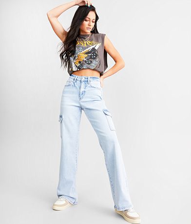VERVET Dixie 90's Vintage Straight Stretch Cargo Jean front view