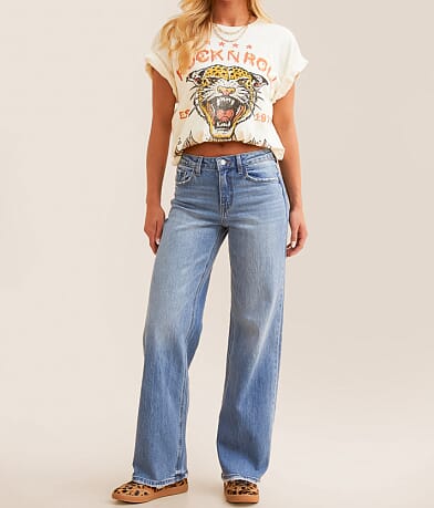 VERVET Olivia High Rise Wide Leg Stretch Jean front view