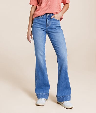 VERVET Bella High Rise Flare Stretch Jean front view