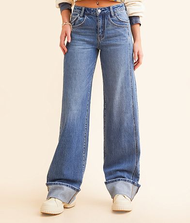 VERVET Kris Baggy Wide Leg Jean front view