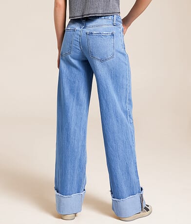 VERVET Olivia Wide Leg Stretch Jean back view