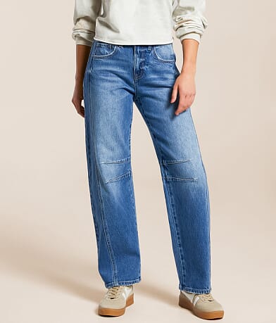VERVET Kate High Rise Barrel Stretch Jean front view