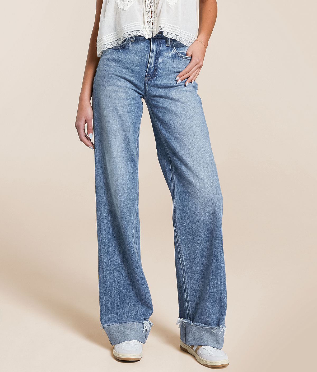 VERVET by Flying Monkey Kris Baggy Wide Leg Stretch Jean — Intact by Buckle