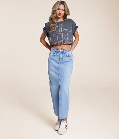 VERVET Claudia High Rise Midi Denim Skirt MISC_DETAIL_2