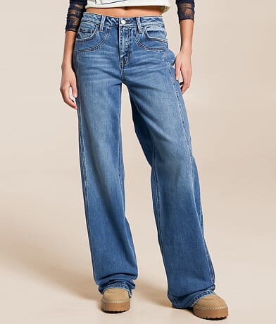 VERVET Kris Baggy Wide Leg Jean front view