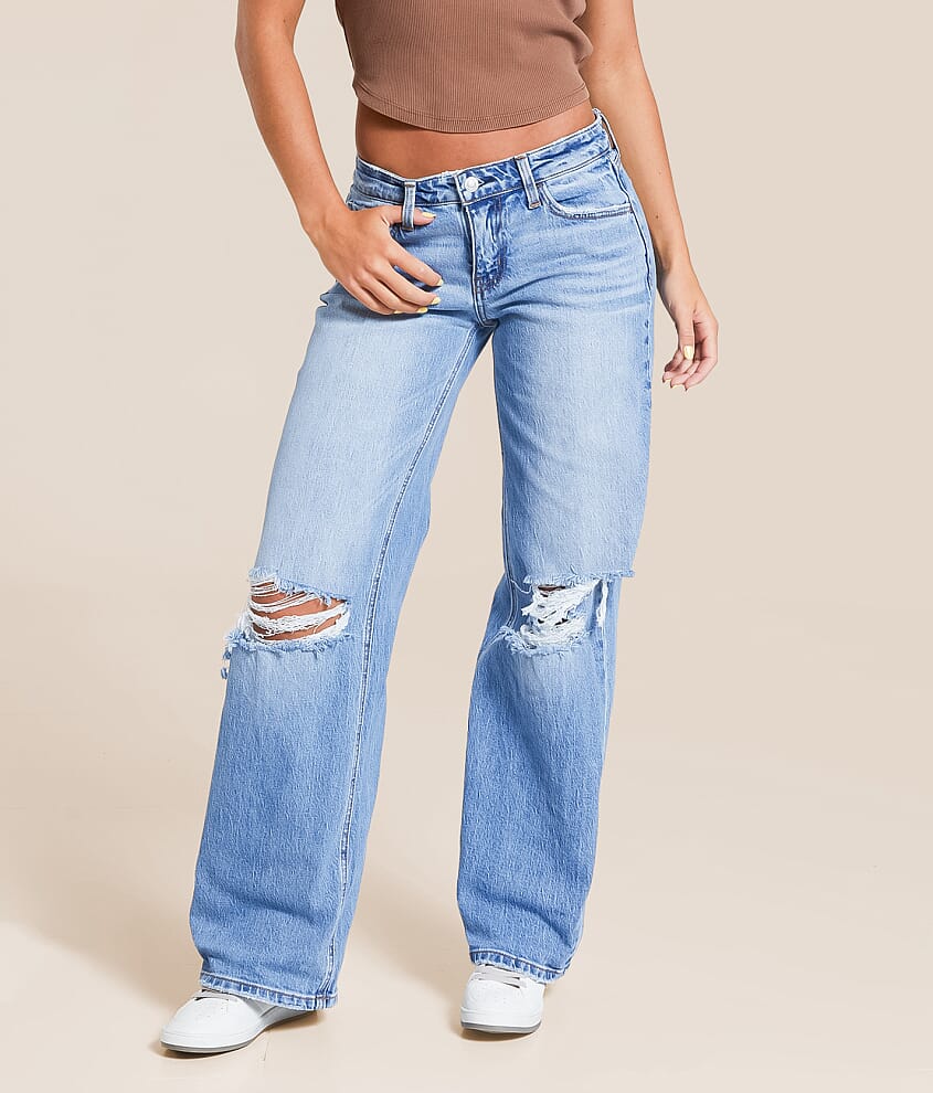 VERVET Aubrey Low Rise Baggy Wide Leg Strech Jean