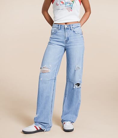 VERVET Kate High Rise Barrel Stretch Jean front view