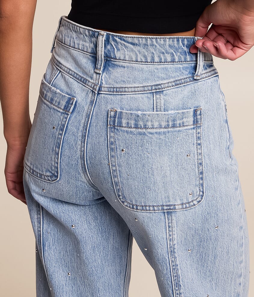 Kate Rhinestone Barrel Jean - thumbnail 5