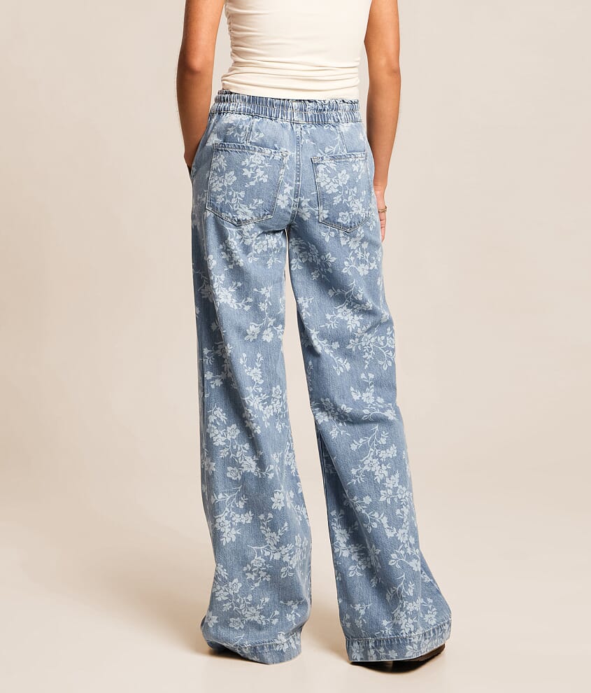 Kris Baggy Wide Leg Floral Jean
