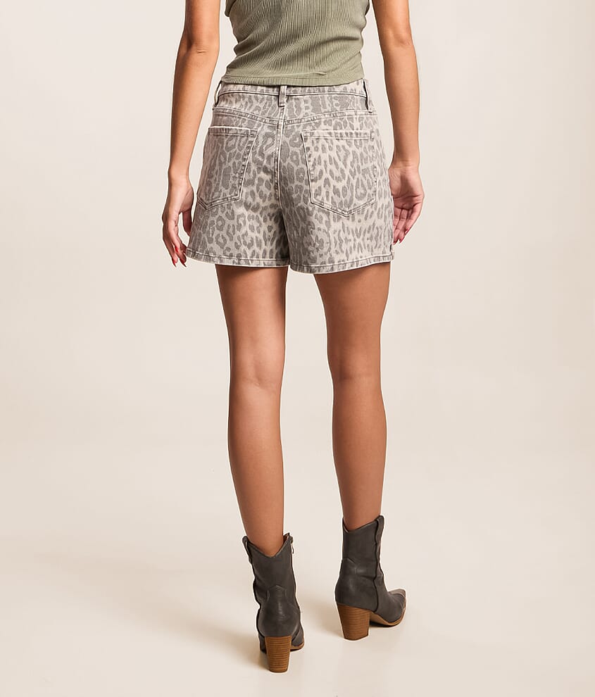 Lacy Leopard Stretch Mini Skort