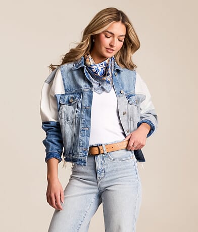 Color Blocked Denim Jacket