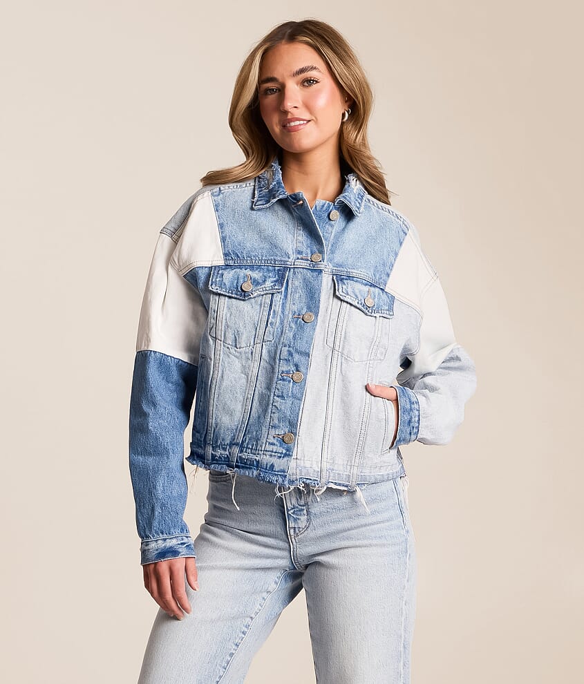 Color Blocked Denim Jacket