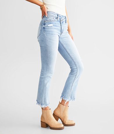Vervet Getting Jiggy Vintage Cropped Flare Jeans in Brandied Melon