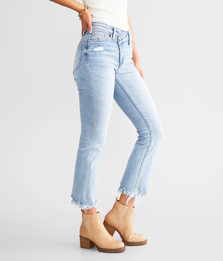 High Rise Cropped Flare Stretch Jean