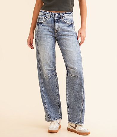 VERVET Kate Barrel Leg Stretch Jean front view