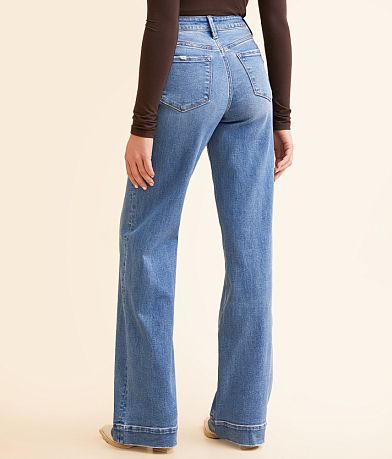VERVET Olivia Wide Leg Stretch Jean back view