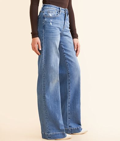 VERVET Olivia Wide Leg Stretch Jean full right side view